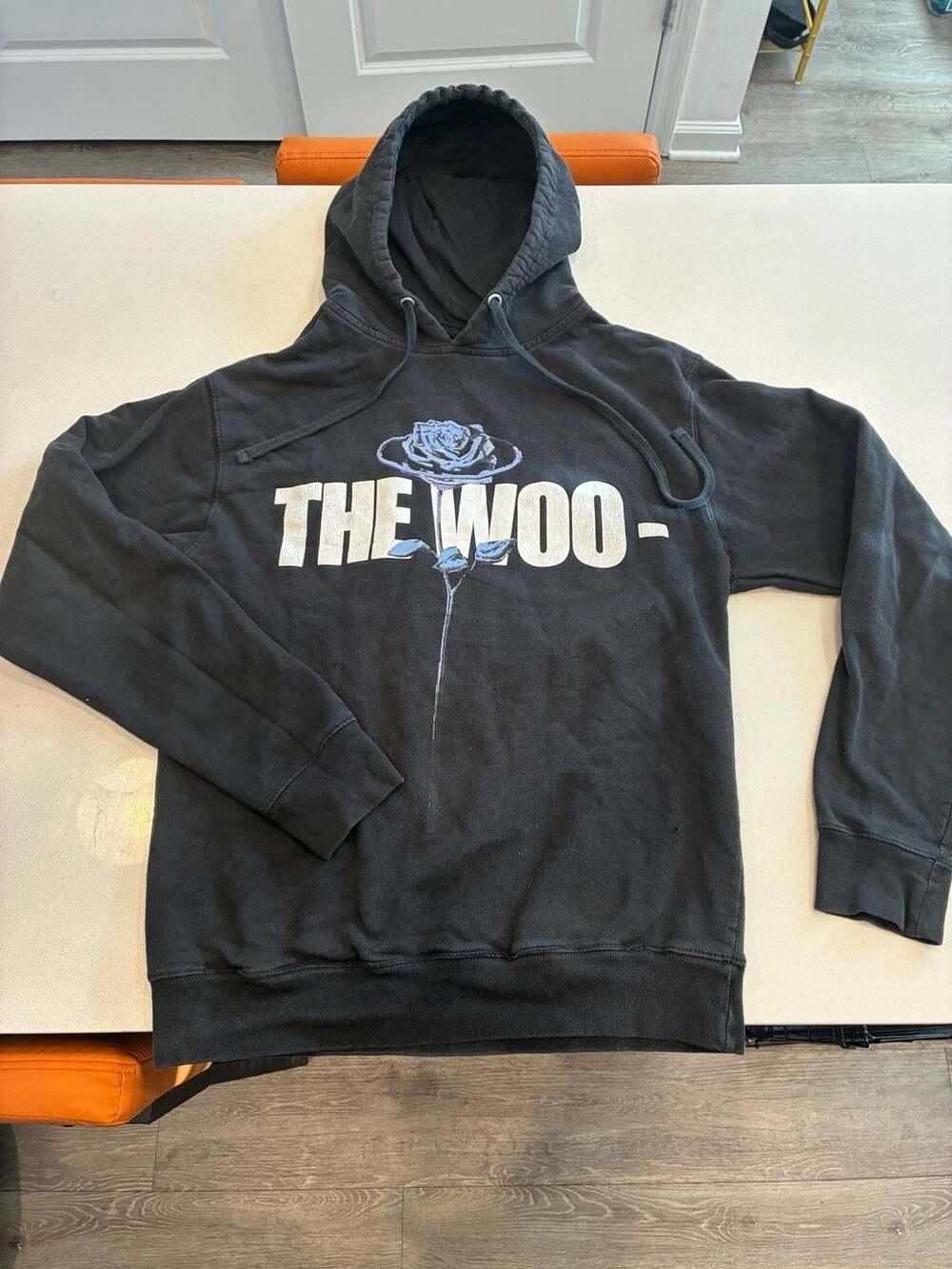 Vlone Pop Smoke The Woo Hoodie Size S Black